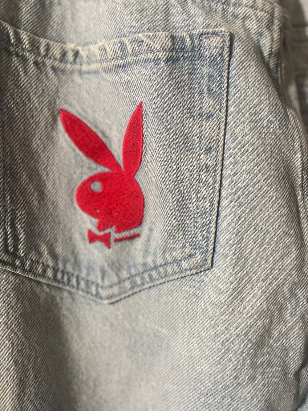 Playboy x PacSun Light Wash Distressed High Rise Jeans - Picture 5 of 7